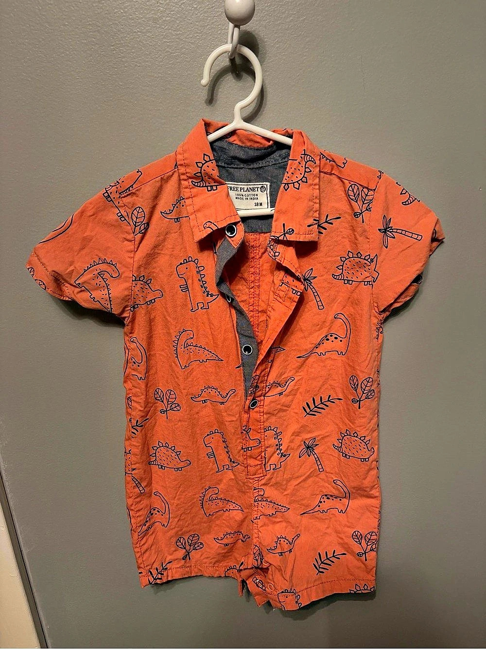 Free Planet Dinosaur Romper